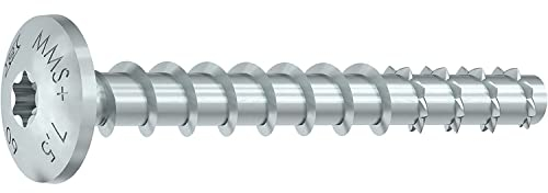 Heco Multi Monti MMS-plus - Betonschrauben Flachkopf 7,5x60mm TX30 - Schrauben passend zu Montageschienen - Schraubanker, Stahl verzinkt - 50 Stück