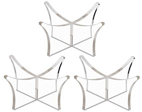 Tingacraft 3Pcs Support pour Ballon de Foot, Ballon de Basket, Rugby, Acrylique Transparent
