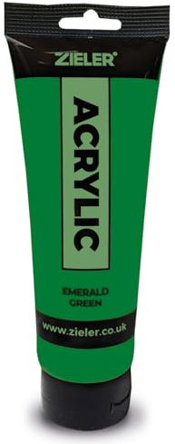 Zieler Emerald Green Acrylic Paint | 120ml Easy Squeeze Tube