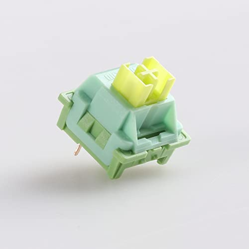 2Duck Outemu Silent Clicky Linear Tactile Switch, 3pin Vorgeschmierter RGB MX Stem Ähnlich Dem Holy Panda Schalter Für Mechanische Gaming Tastaturen (Color : Lemon, Size : 35PCS)