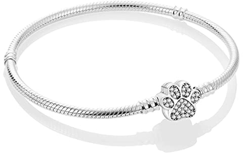 TINSLO Damen Armband 925 Sterling Silber, Armbänder mit Herz Verschluss Moments Schlangen Gliederarmband Armkette Valentinstag Muttertag Geburtstags Weihnachten Geschenk für Frauen Freundin Mama