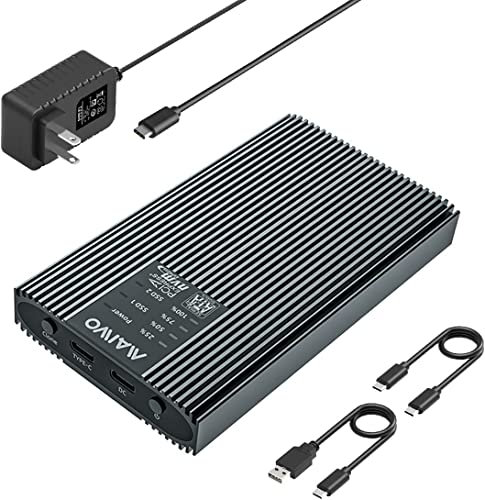 MAIWO Clonadr M.2 sata/nvme SSD Enclosure,Duplicador Disco Dual SSD, Carcasa de aleación de Aluminio de Estado sólido, Caja de Lectura Externa. K2022CL