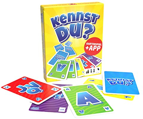 KennstDu - Interaktives Kartenspiel mit App - Partyspiel und Buchstabenspaß | Für 2 bis 8 Spieler ab 10 Jahre - Stadt-Land-Fluss-Spiel, Ratespiel, Wörterspiel und Familienspiel - App für iOS und Android