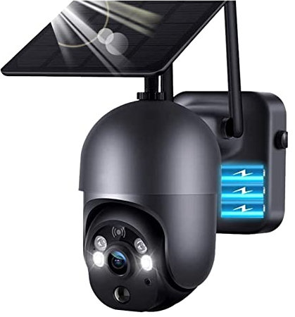 Des caméras de sécurité Caméra IP solaire 4G 4MP HD batterie intégrée longue veille CCTV Surveillance caméra sans fil projecteur extérieur détection de mouvement 2K ( Size : 4G Camera Add 128GB )