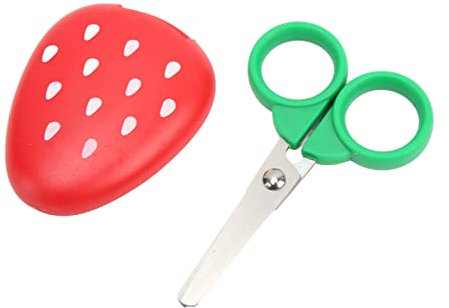 Kinderfreundliche Bastelschere,Kinder-Sicherheitsschere, Kinder-Sicherheitsschere Mini Süße Erdbeerform Tragbare Papierschneider, Bastel- Und Scrapbooking-Zubehör Für Die Schule