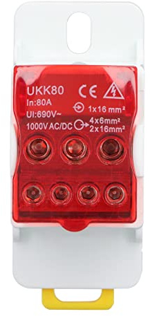 Klemmenblock-Verteilerkasten, Anschließbar für Hochspannungsschränke 690V 80A (Rot)