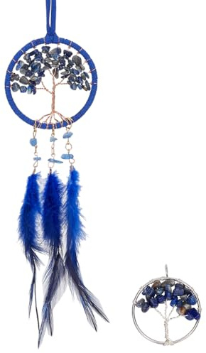 GORGECRAFT Traumfänger-Set, kleiner Baum des Lebens, Traumfänger, Chakren, Kristallperlen, Traumfänger oder hängende Ornamente, Auto-Anhänger für Dekoration, Zuhause, Schlafzimmer, Wanddekoration,