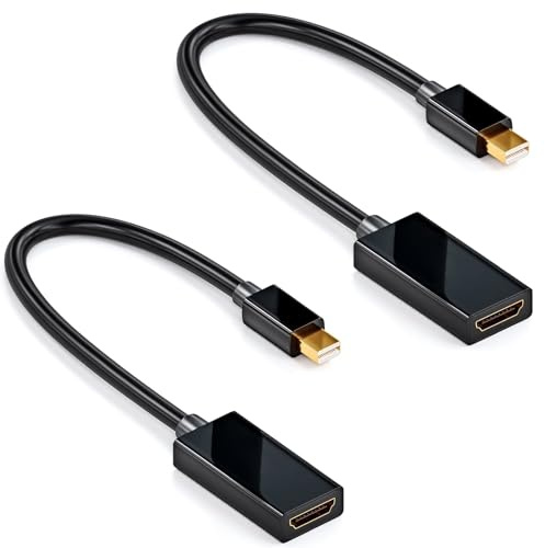QGECEN Thunderbolt to HDMI Adapter, Mini Displayport to HDMI Adapter, Mini DP to HDMI Adapter for MacBook, iMac, Mac Mini, Mac Pro; Microsoft Surface and More, Soportes 4K, 1080P, HDCP, 3D (2)