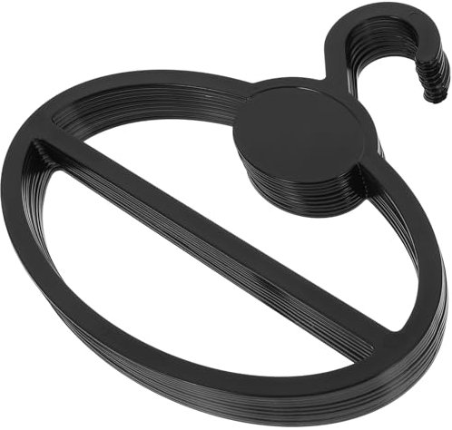 CAXUSD Schal Organizer Kleiderbügel Aus Kunststoff 13cm Für Schals Krawatten Und Tücher Zur Platzsparenden Kleiderschrankorganisation 10 Stück-pack Schwarz