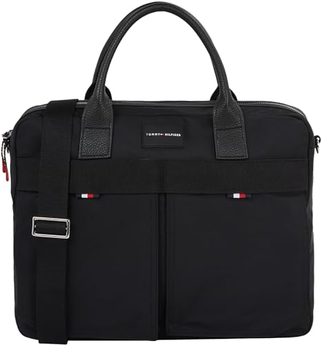 Tommy Hilfiger TH FUNC NYLON COMPUTER BAG Laptoptasche Herren, Schwarz (Black), OS
