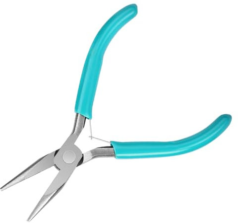 MOZEAT LENS Needle Nose Pliers 5 Inch, Chain for Jewelry Making, Flat Pliers, Small Mini Handle Craft Making and Repair, Wire Bending Gripping Tools,(562216_1_nnBWtKXAY)