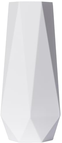 3D Vase Dekovase Bao L 30cm Bodenvase Weiß Deko Vase Pampasgras Trockenblumen