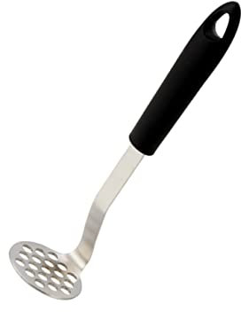 OUNONA Stainless Steel Potato Ricer Masher Handheld Potato Presser Sainless Steel Easy to Use Heat Resistant Handle Storage Hanging