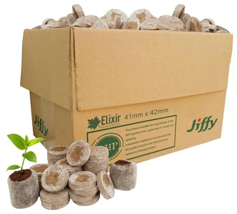 Elixir Gardens Jiffy Seed Starter Pellets for Propagation & Germination | 41mm x 150
