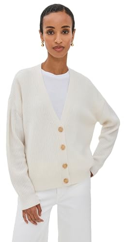Jenni Kayne Women's Cropped Cashmere Cocoon Cardigan, Ivory, S