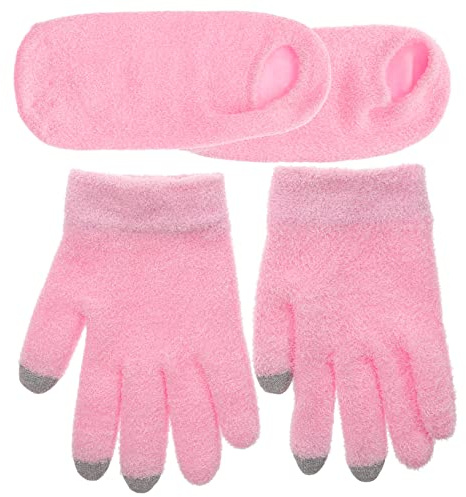 Beatifufu 4stücke Gelhandschuhe Für Feuchtigkeitspflege Feuchtigkeitsspendend Für Trockene Hände Spa-socken Zur Fußbehandlung Komfortabel Für Frauen