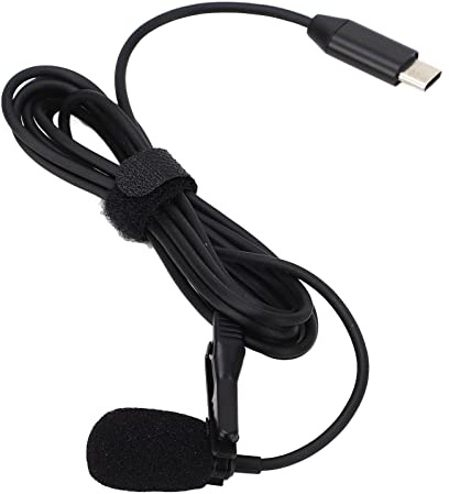 Jectse Micro Cravate Lavalier, Micro à Condensateur Omnidirectionnel à Pince avec Mini Prise XLR, Réduction du Bruit, Pince Main Libre sur Micro à Revers pour One RS