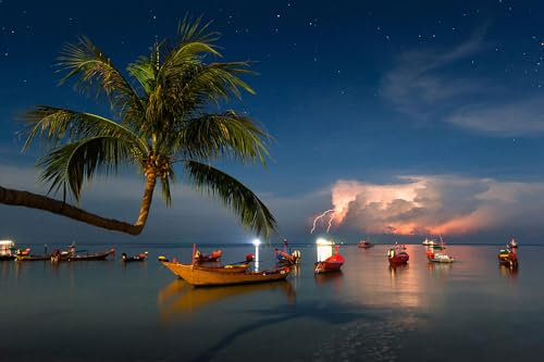 Cuadro orgae sobre koh tao – Made in France – Cuadro de cristal acrílico 90 x 60