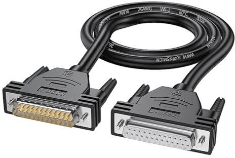 Fabeas Cable de extensión DB25 de 50 cm a 10 m de largo para computadoras e impresoras, 26 AWG, D-SUB, conectores de 25 pines