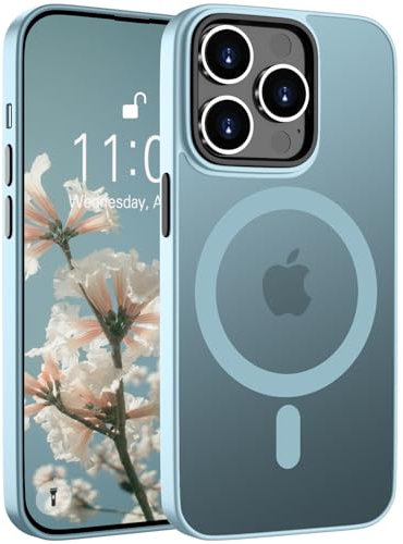 Andwing für iPhone 11 Pro Hülle Magnetisch [Kompatibel mit MagSafe] Matt Anti-Fingerprint Schutzhülle – Stoßfest Militärstandard (MIL-STD-810G), Ultradünn & rutschfest für iPhone 11 Pro-Hellblau