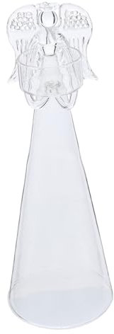 MAGICLULU Kerzenständer Im Europäischen Stil mit Engel Dekorativer Kerzenhalter Aus Glas für Hochzeit Weihnachten Heimdekoration
