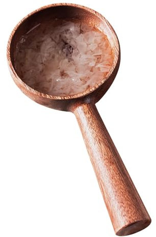 Cuchara de madera – Cucharones grandes de madera para mezclar, cucharón de madera vintage, cucharón de sopa de madera, cuchara de servir de cocina, cucharas de cucharón de madera natural para