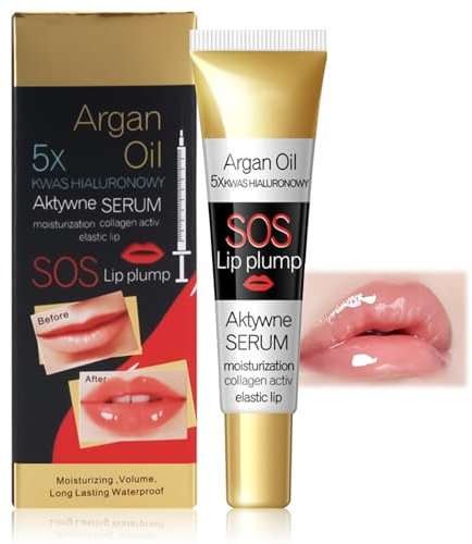 Lip Plumper Gloss for Fuller Lips, Hydrating Moisturizing Oil Fills in Texture. Lip Serum Essence for Enhanced Elasticity, Lips Enhancer