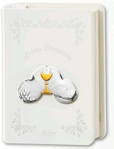 Bombonera con diseño de vainilla grande, 11 x 14 cm, con tapas de madera serigrafiadas, fabricada en Italia, placa de plata con cáliz de plata 925 % y detalles de oro, con caja de regalo y certificado