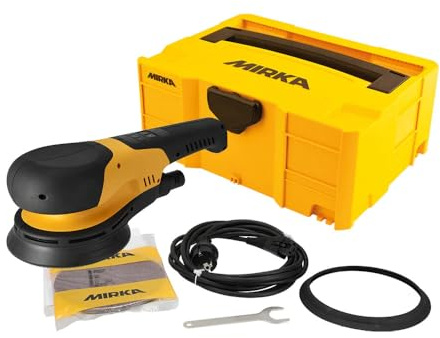 Mirka DEROS RS 600 Ø 150 mm im Koffer/Leistungsstarker Rotationsschleifer für Holz und Beton / 750W Motor / 700-2500 U/min/Leichtbauweise (1,8 kg) / Bluetooth-Konnektivität