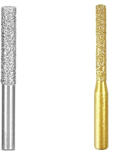 FANGHUIER Diamond Drill Bit Set, 5mm/7mm Mortar Rake, Gold and Silver Edge Profile Bits for Rotary Tool