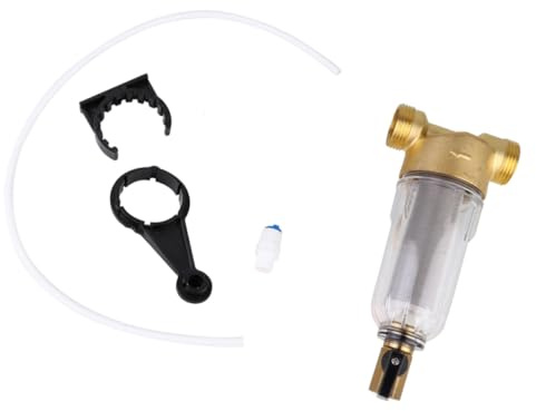 Hemobllo Préfiltre Eau Domestique Points Filtre Anticalcaire avec Tamis Inoxydable Rinçable pour Filtration Fine Eau Robinet
