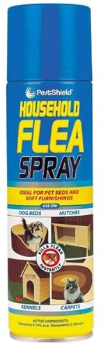 Flea Spray Flea & Larvae Killer 200ml Cat Dog Pets Bed Carpet Home - Fast Acting Aerosol - Kills Fleas on Contact – Easy to Use Home Pest Control (1PC)