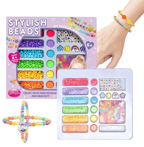 Bohany Perlen-Armband Bastelset | Kreatives Set Perlenfreundschaft – Spielzeug mit kreativen Materialien für Kinder Jungen Erwachsene Anfänger – Ideales Geschenk für Kinder