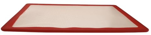 jojofuny Tapete de Silicona para Hornear Rojo Antiadherente Reutilizable Resistente al Calor y Flexible Adecuado para Pizza Pasteles Galletas y Filetes Base para Horno y Repostería