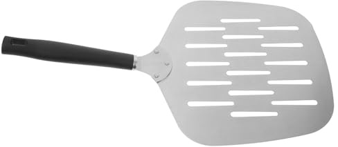 ANDRESLAD Pelle à Pizza Perforée en Acier Inoxydable 30 CM Spatule de Transfert pour Four à Pizza Poignée Légère Antidérapante Outil de Cuisson Cuisson Professionnelle et Domestique