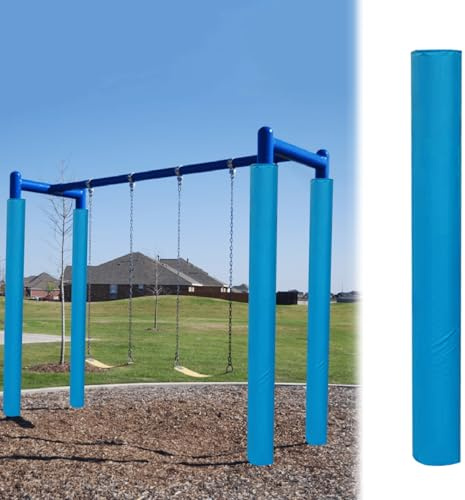 Basketball Pfostenpolster Schutzpolster für Spielplatzpfosten (Schaukelgestell), 213 cm Lang, Dickes Schaumstoffpolster für Basketballkorbpfosten, Runde Säulenabdeckung(Blue B,2 1/2 in (6.5 cm))