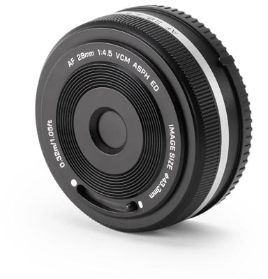 Lens, 28mm F4.5 AF Pancake Objektiv Retro Ultradünn, kompatibel for Sony ZVE-10 A7CII A6400 Nikon Z6III ZF Z5II Fuji X-T5 X-T4 X-S10,for Camera(XF)