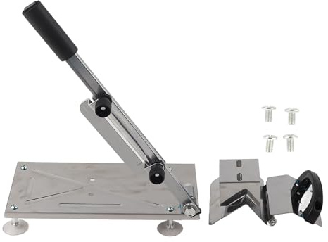 Cortafiambres Manual Multifuncional para Carne Congelada, Acero Inoxidable 17x30x42,5cm - Cuchilla Afilada y Ajuste de Grosor 3-15mm, Ideal para Cocina Doméstica y Profesional