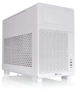 Thermaltake TR200 | Micro-ATX Case | USB 3.2 Gen 2 Type-C and 2 x USB 3.0 | Pre-installed 120 mm Rear Fan | Compatible with AIO Liquid Cooling and 6-Inch LCD Screen Kit | White