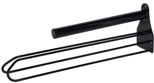 Sattelhalter mit Schabrackenhalter Schwarz Metall Wandmontage Sattelkammer von KONEGE