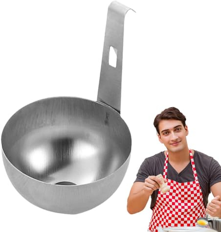 Generic Bollitore Per Uova In Camicia In Acciaio Inox Antiaderente Rotondo Da Appendere Per Colazione E Picnic