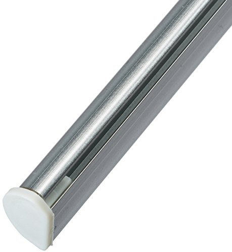 Tilldekor Beschwerungsleiste aus Aluminium für Flächenvorhänge, silber, mit patentierter Klemmtechnik, 60 cm