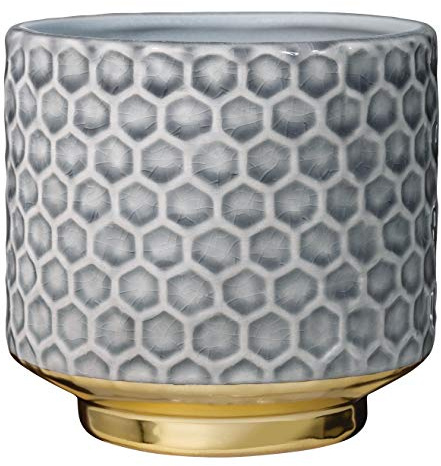 Bloomingville Blumentopf Home - Dekorative Blumentöpfe Farbe für den Innenbereich, Retro-Stil, kreativ, S (10 cm Ø), Grau, Keramik