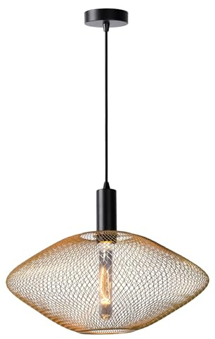 LUCIDE MESH - Pendelleuchten - Ø 45 cm - 1xE27 - Mattes Gold/Messing