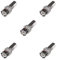 Connettore BNC Maschio Adattatori CCTV Connettori Spina RG59/RG6 Coassiale Installare Adattatore SDI con perno centrale in ottone per Prolunga Antenna WiFi, Sicurezza CCTV, Cavo TV(5Pezzi, Argento)