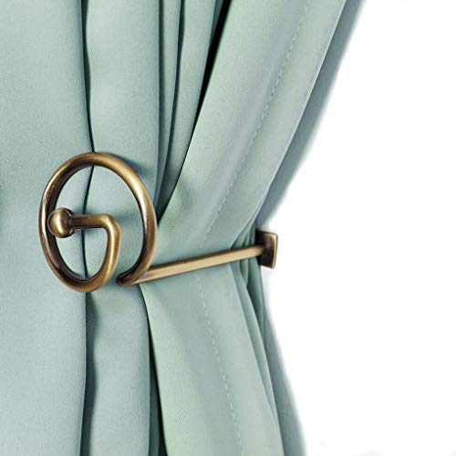 Curtain Holdback Bronze Set of 2 Drape Holder Hook Tieback for Window Sheer and Blackout Panels Decorative Draperies Metal