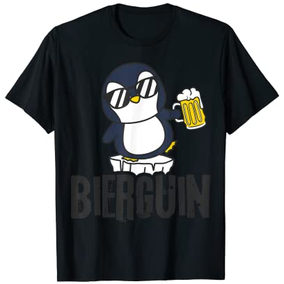 Bierguin Pinguin Bier Bierpong Saufen Sauftour Biertrinker T-Shirt