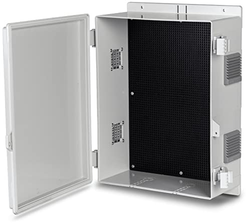 Namunanee Outdoor Electrical Junction Box, ABS Water Resistant Enclosure with Internal Mounting Panel & Hinged Cover, 15.7 H* 11 L* 5.9 W