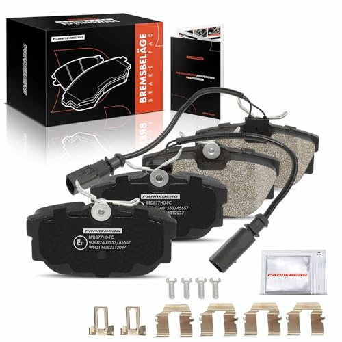 Frankberg Bremsbelagsatz inkl. 4x Bremsbeläge Hinten Kompatibel mit Transporter IV 70B 70C 70J 70K 7DB 7DC 7DJ 7DK 70A 70H 7DA 7DH Replace# 7D0698451D, 7D0698451