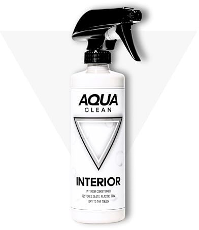 AquaClean INTERIOR Cleaner & Conditioner Spray | Car Truck Boat RV Off-Road | Cleans Conditions Protect Leather Vinyl Plastic Rubber | UV Shield Anti-Static Odor Eliminator Non-Toxic | USA Made | 16oz
